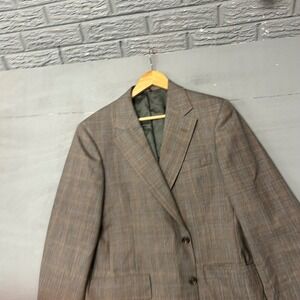 Hart Schaffner Marx Mens Brown Glen Plaid Blazer Jacket Heritage Cloth Hanny's